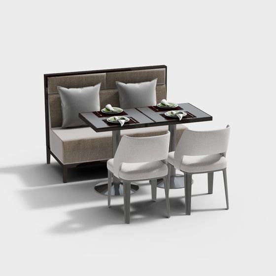 Urban Dining Table Corner 3D model