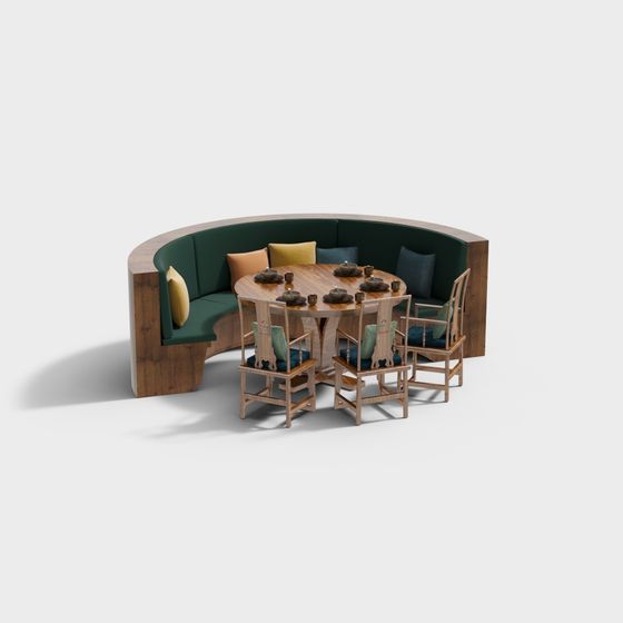 Round Table Lounge 3D model