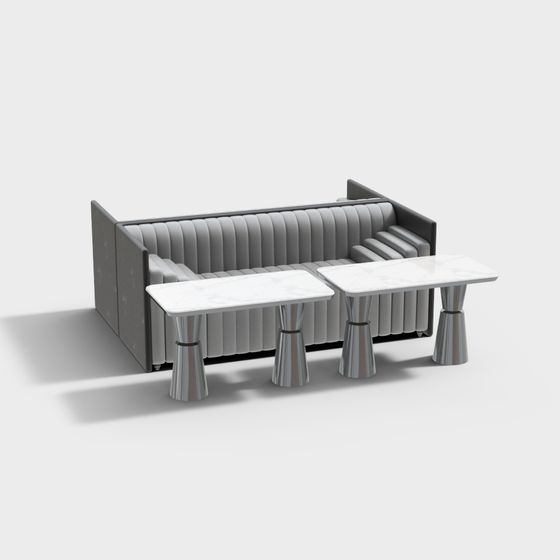 Elegant Gray Sofa 3D Model for Modern Spaces