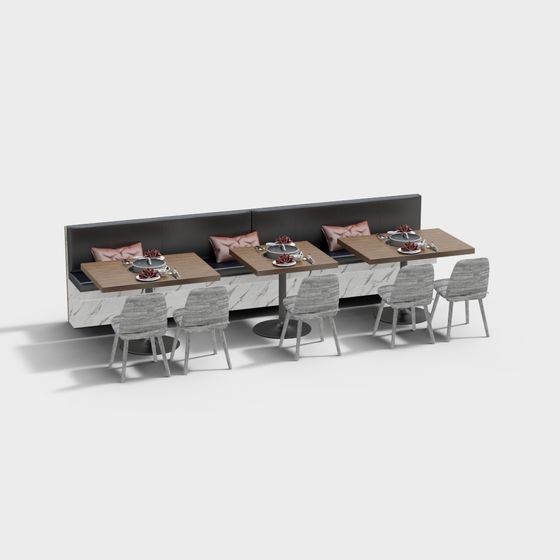 Urban Bistro Booth 3D model