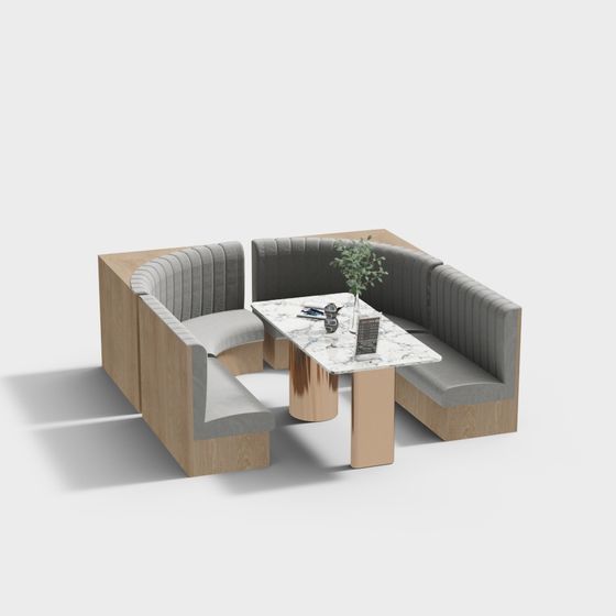 Urban Corner Cafe 3D model