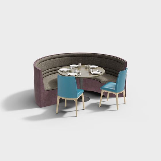 Arc Dining Table Corner 3D model