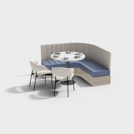 Urban Corner Café Seating 3D model