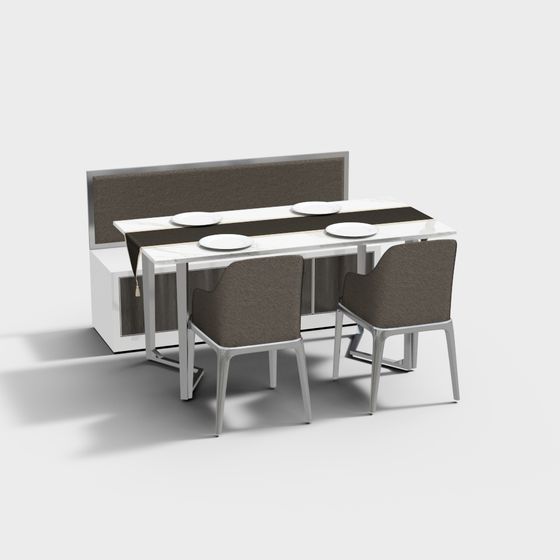City Corner Dining Table 3D model