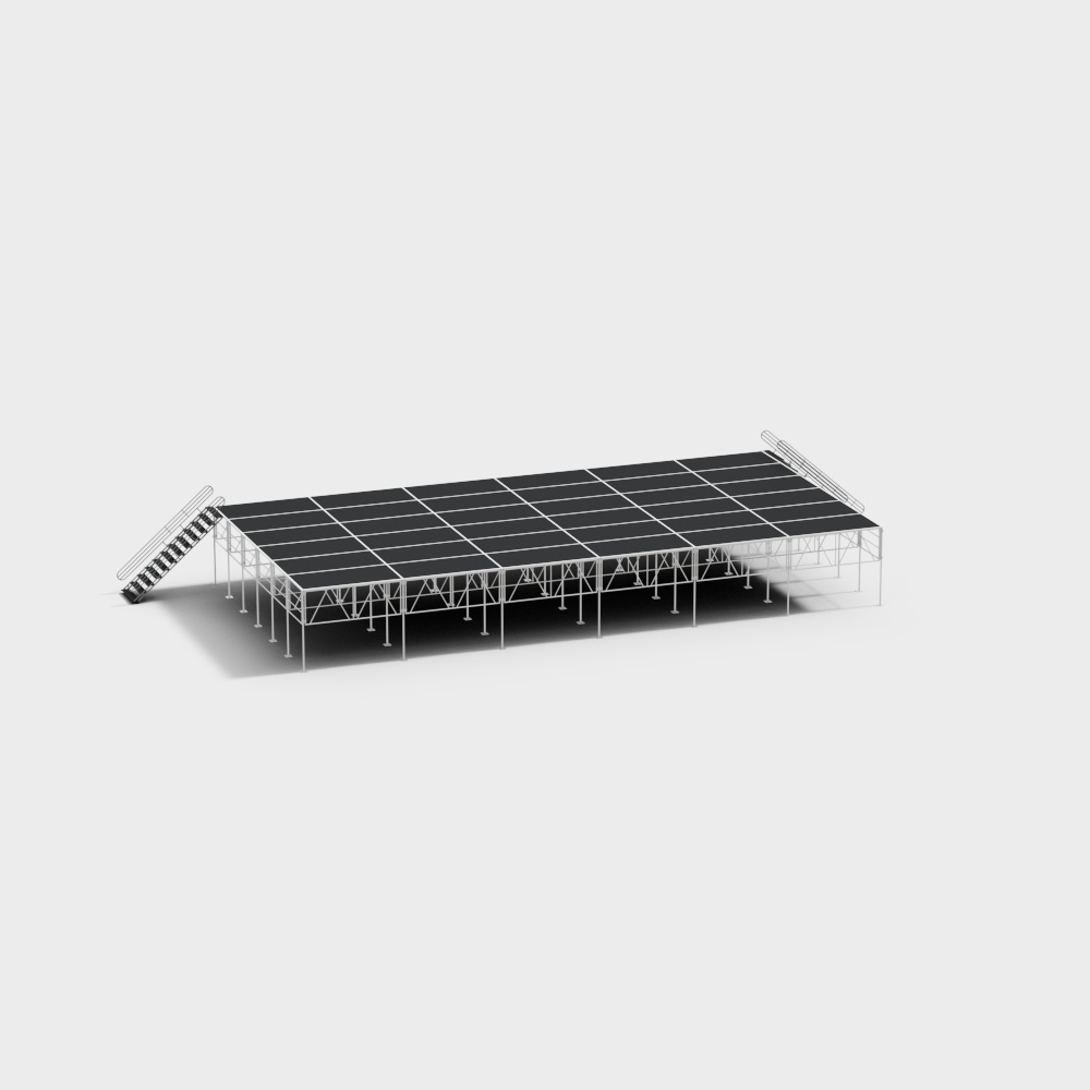 Futuristic Solar Power Plant 3D model