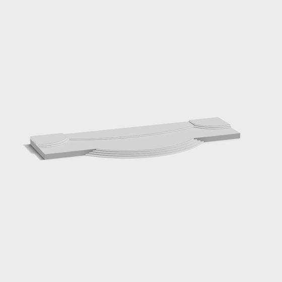 Curved Decorative Panel 3D model