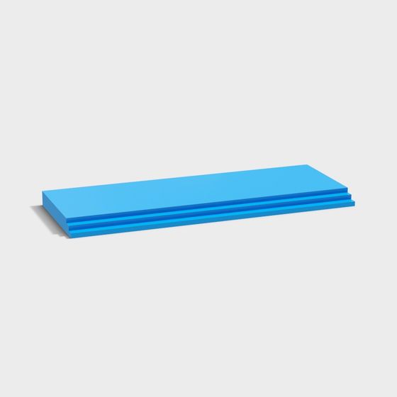 Stacked Blue Boards 3D model