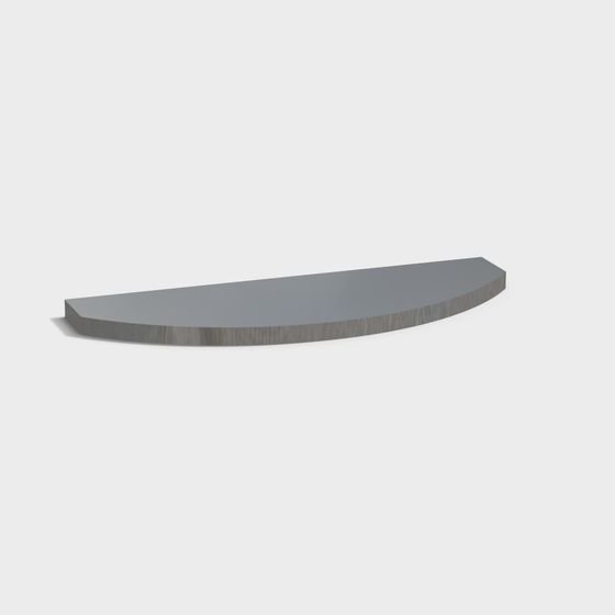 Curved Wooden Table 3D model