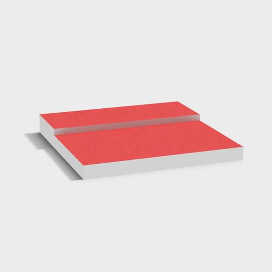 Stylish Red Staircase 3D Model for Creative Projects