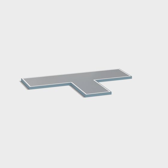 T-Type Platform Low-Poly 3D model