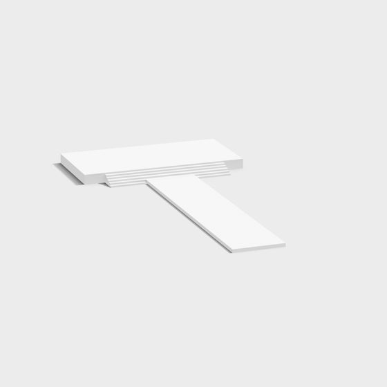 Modern Low-Poly T-Shaped Staircase 3D model