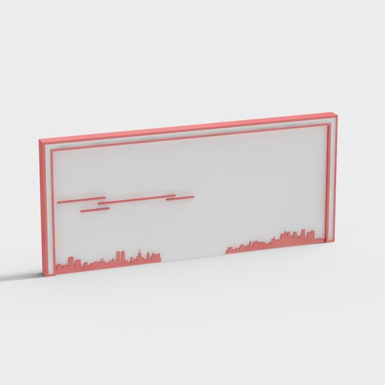 Stylish Low-Poly Cityscape 3D Model