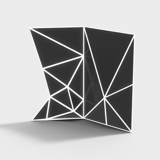 Geometric Light 3D Model - Low Poly Design