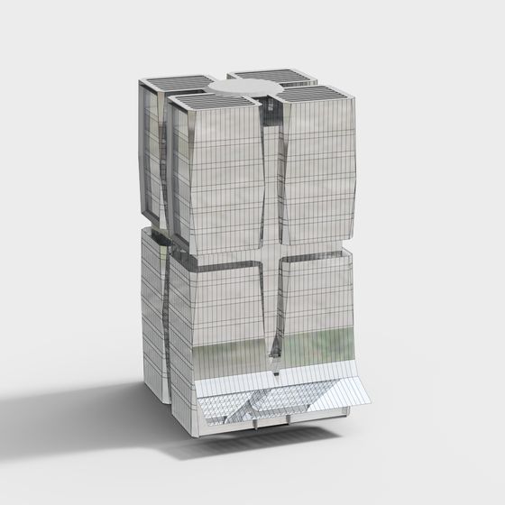 Futuristic Urban Eye Building 3D model