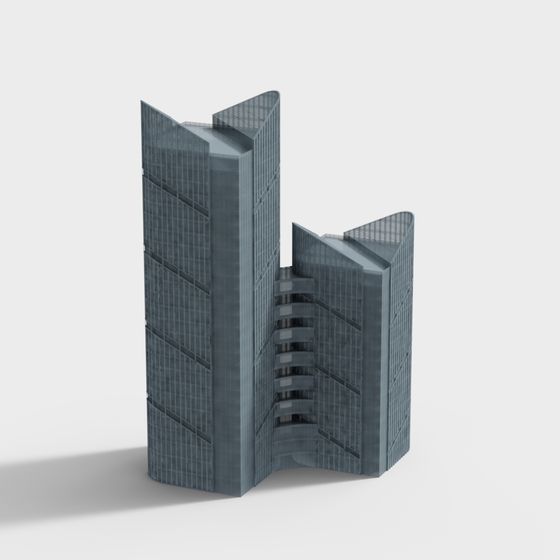 Stylish Futuristic Tower 3D Model for Creative Projects