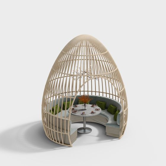 Egg-shaped Birdcage Sofa 3D model