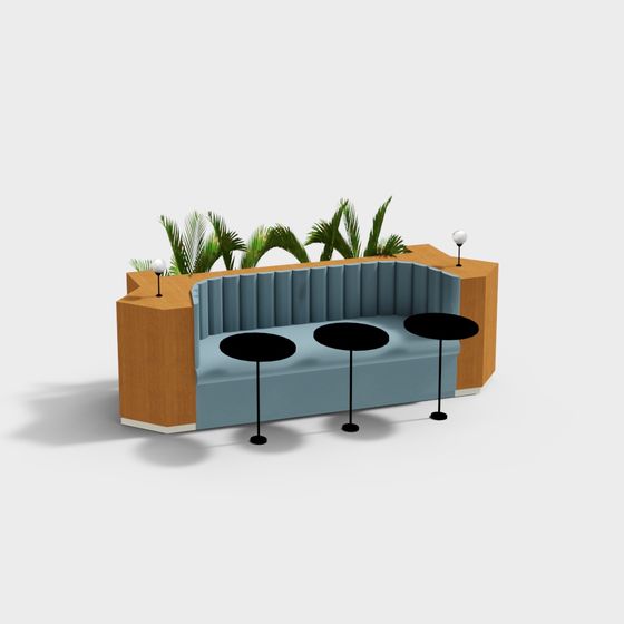 Urban Green Wall Low Poly 3D Model