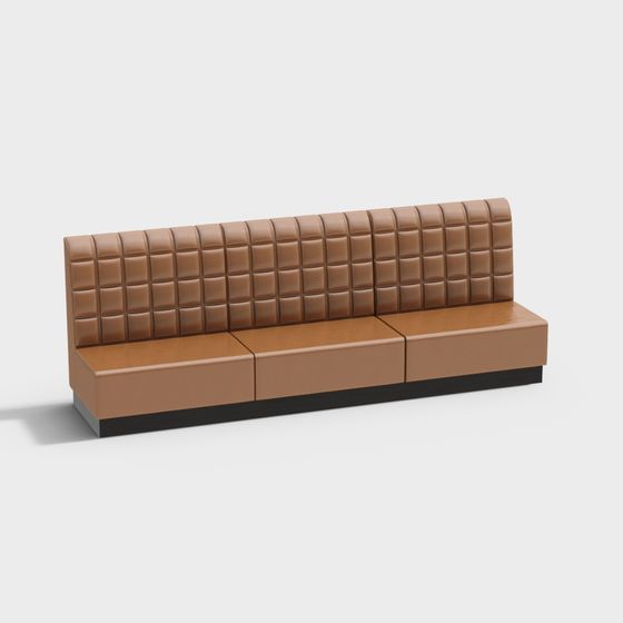 Stylish Low-Polygon Sofa Chair 3D Model