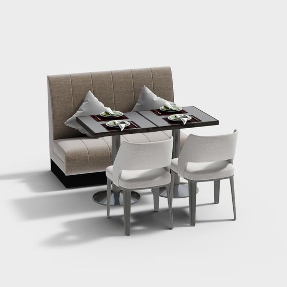 Urban Corner Dining Table 3D Model