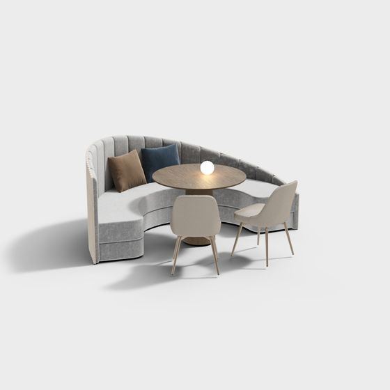 Curved Path Sofa 3D model