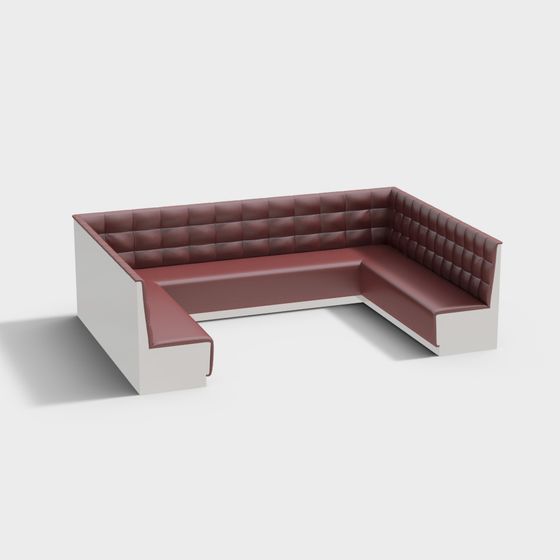 Elegant Low-Polygon Sofa 3D model