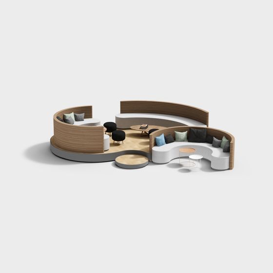 Stylish Low-Polygon 3D Sofa Model for Creative Projects