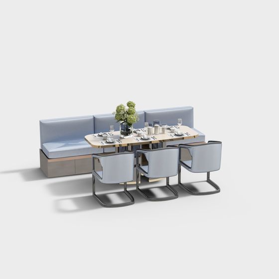 Urban Dining Table Corner 3D model