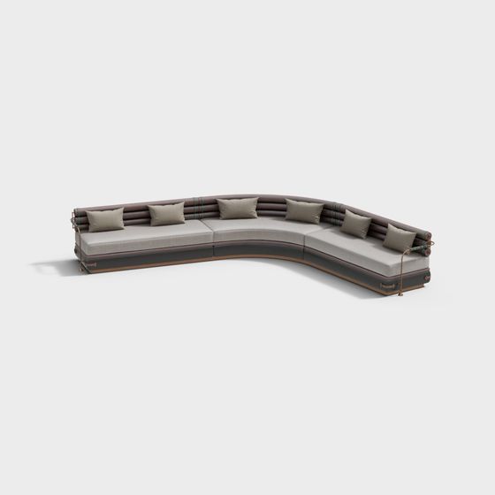 Urban Curve Sofa 3D model for Modern Living
