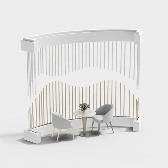 Minimalist Curved Pathway 3D model