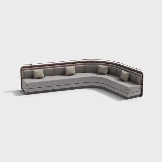Curve Comfort 3D model Sofa for Modern Interiors