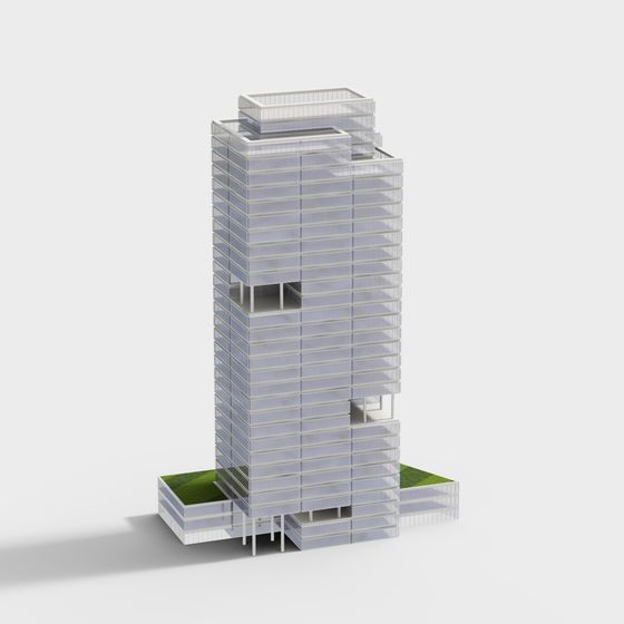 Urban Skyline Tower 3D Model