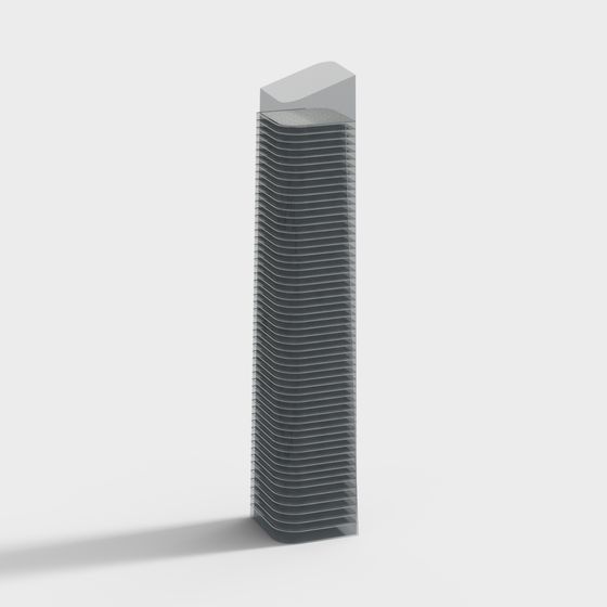 Urban Light Skyscraper 3D model for Creative Projects