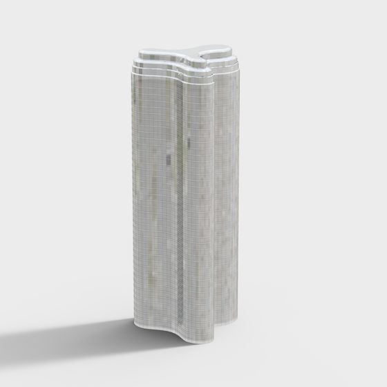 Futuristic Low Poly Urban Skyscrapers 3D model