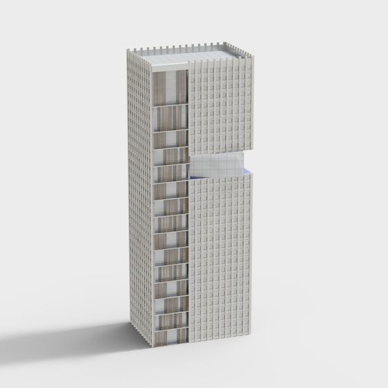 Futuristic Skyscraper 'City Light' 3D Model for Creative Projects