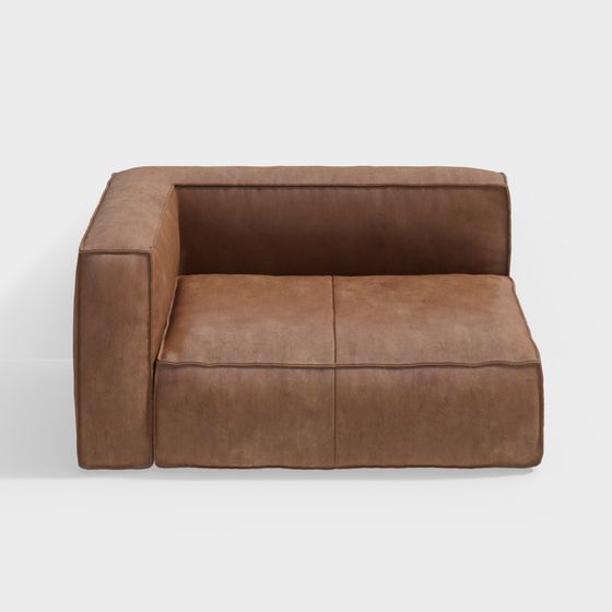 ghế sofa đơn màu nâu