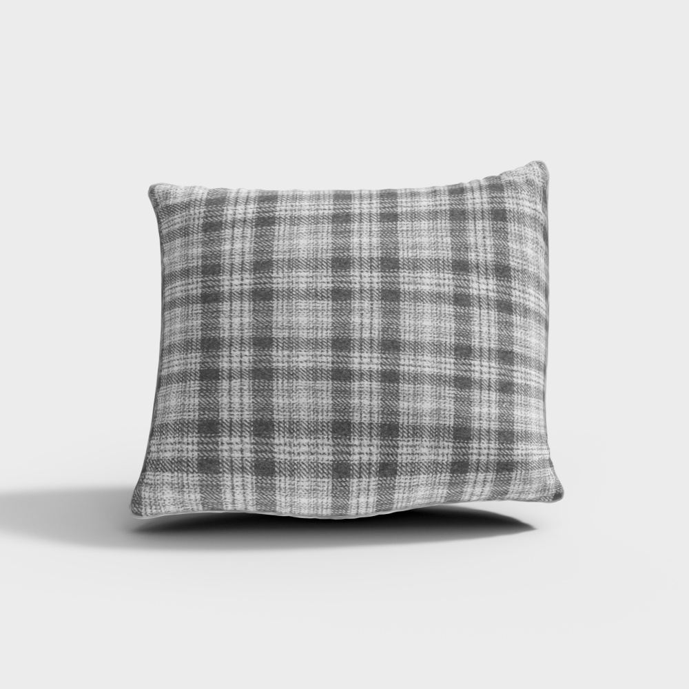 серый плед подушка