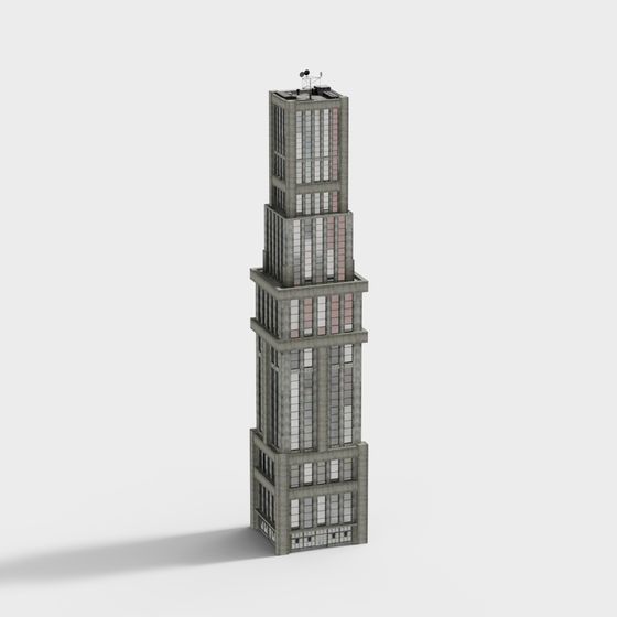 Modern High-Rise Building 3D model
