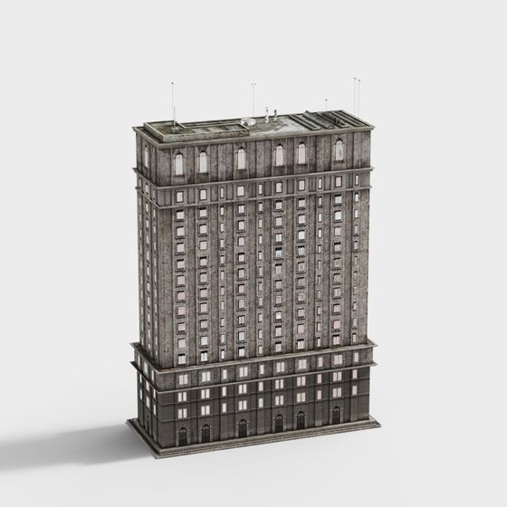 Vintage Skyscraper 3D model