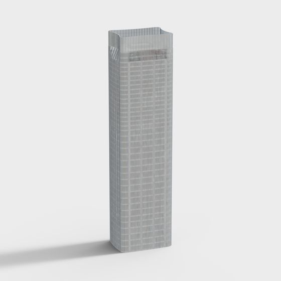 Futuristic City Light Skyscraper 3D model