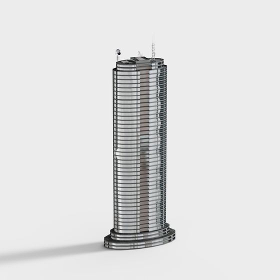 Stunning Skyscraper 3D model in Low-Polygon Style