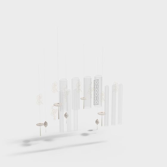 Oriental Wind Chime 3D Model - Unique Artistry