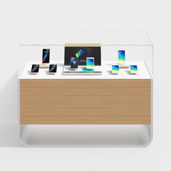 Elegant 3D Display Case Model for Modern Exhibits