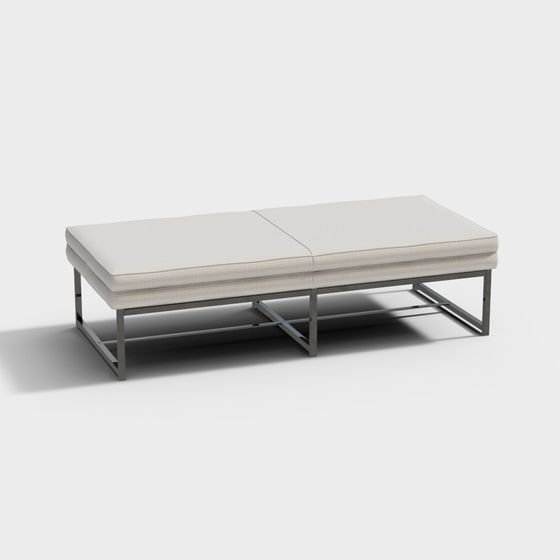 Urban Bench 3D model - Stylish Minimalist Design