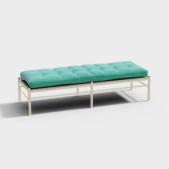 Urban Green Bench 3D model