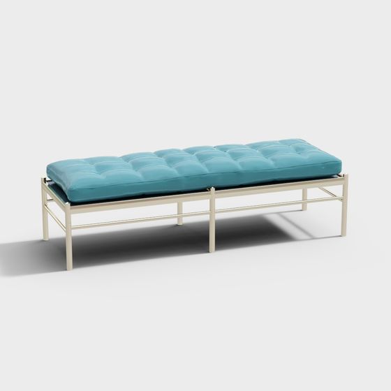 Elegant Bench 3D model for Modern Interiors