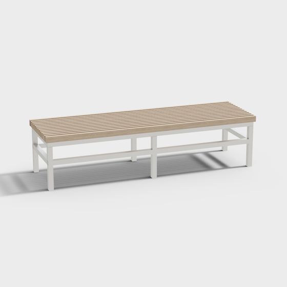 Elegant Minimalist Bench 3D model