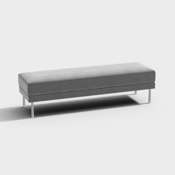 Urban Bench 3D model in Modern Minimalist Style