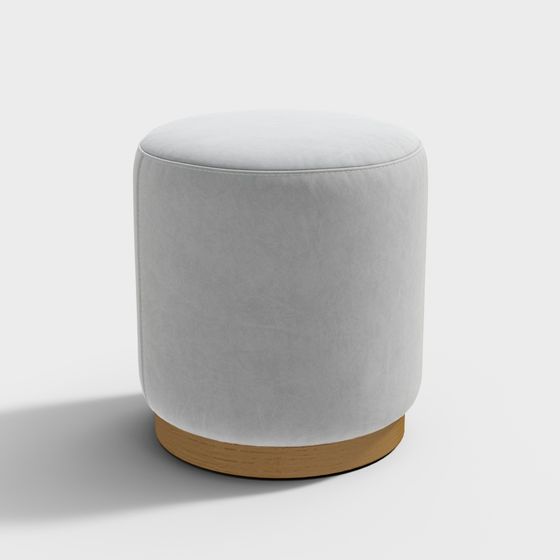 Cozy Round Ottoman 3D model
