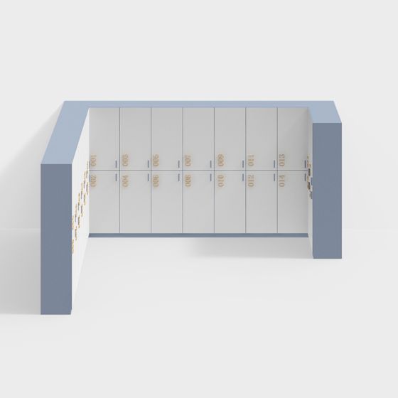 Future Locker 3D model: Modern Minimalist Storage Space