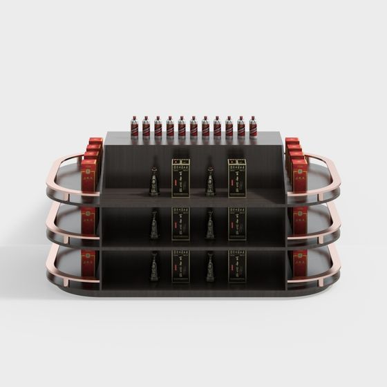 Elegant 3D Display Rack Model for Modern Design